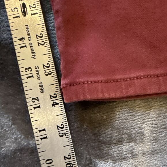 Michael Kors Skinny Stretch Jeans Womens Sz 10p Mid Rise Burgundy Red Denim - Picture 3 of 10